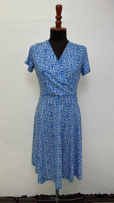 Vestido Ms Basic Color Blanco Y Azul