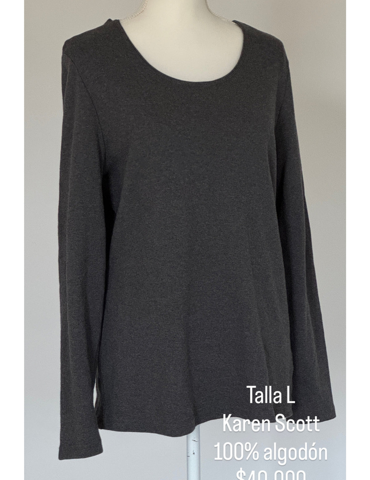Blusa Karen Scott Color Gris