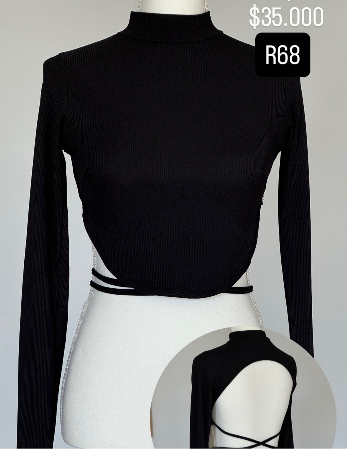 Top Nasty Gal Color Negro