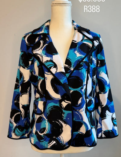 Blazer  Brandon Thomas Color Estampado Azul Blanco