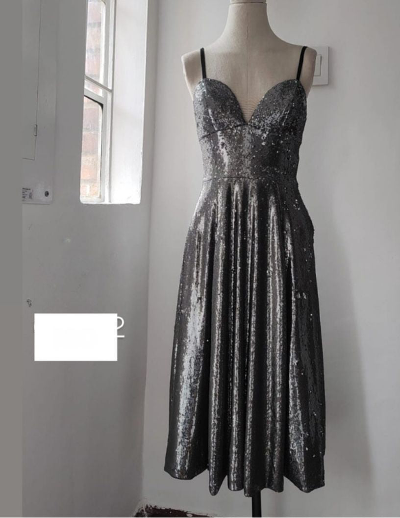 Vestido Dress The Population Color Plata