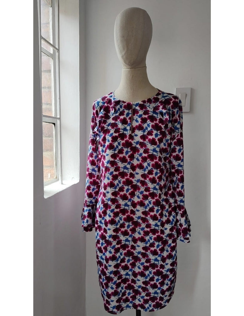 Vestido Banana Republic Color Flores Moradas