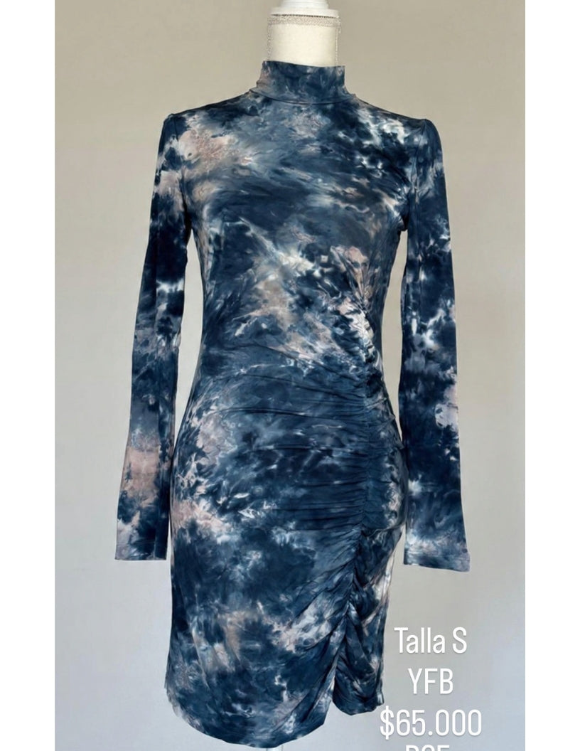 Vestido Yfb Color Azul Tye Dye