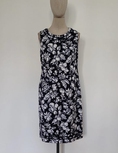 Vestido Talbots Color Azul Con Blanco