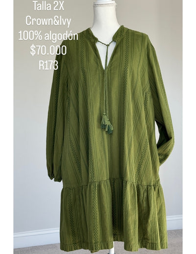 Vestido Crown & Ivy Color Verde