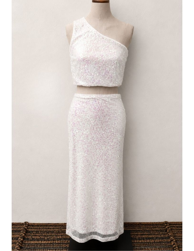 Set Lentejuelas H&M Color Blanco