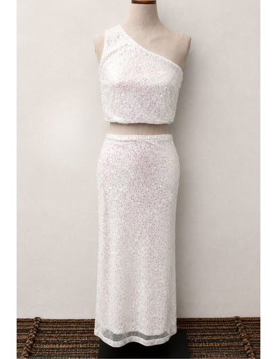 Set Lentejuelas H&M Color Blanco