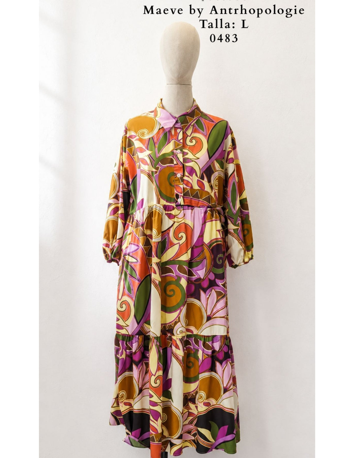 Vestido Maeve By Antrhopologie Color Multicolor