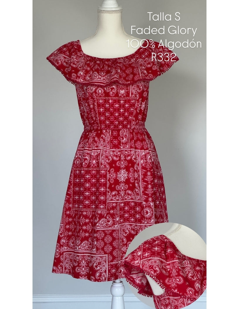 Vestido Faded Glory Color Rojo