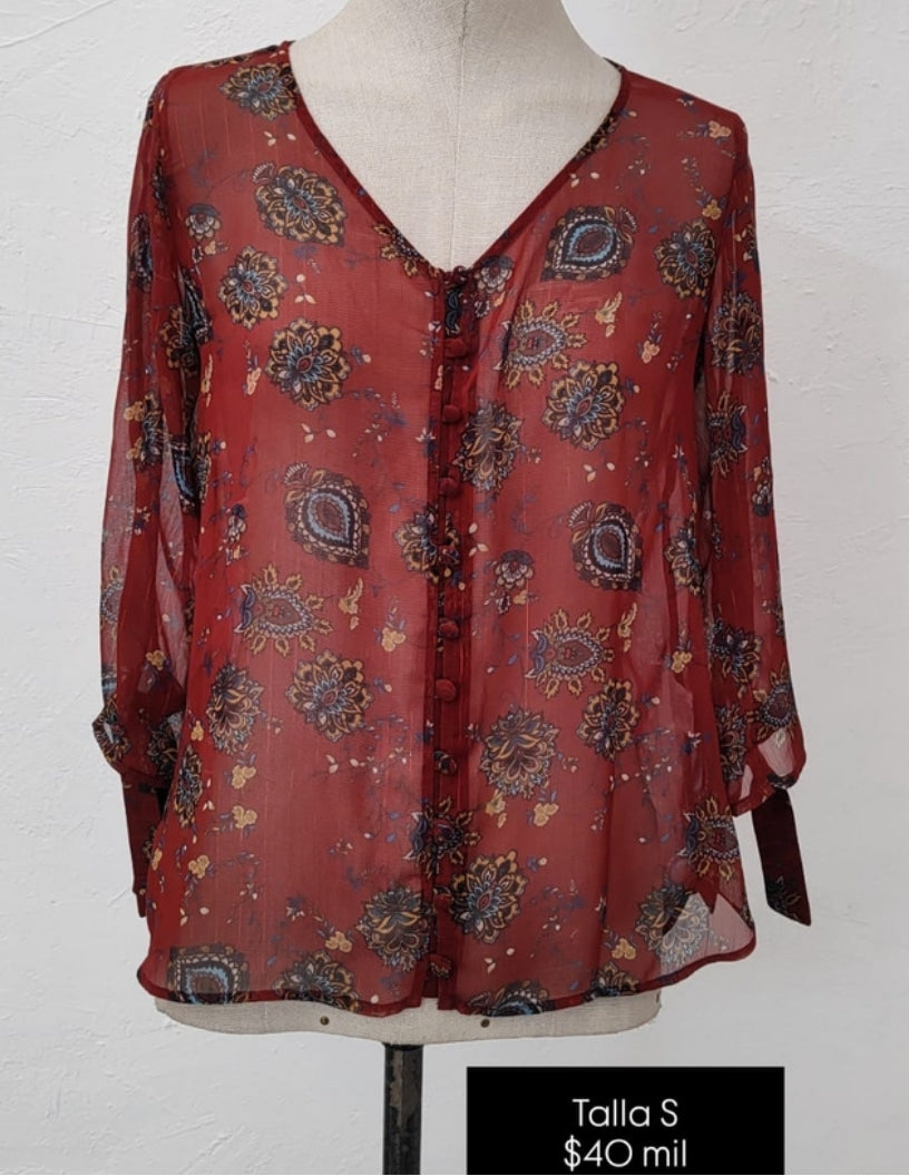Blusa Naf Naf Color Cafe