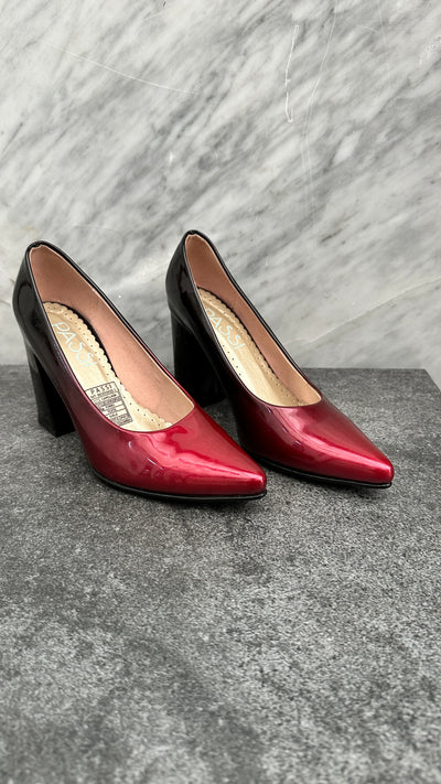 Tacones Passi Color Vintotinto Y Negro (Degrade)