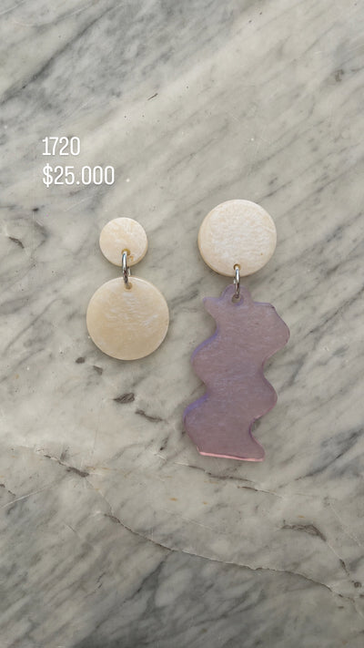 Aretes Ad Color Morado