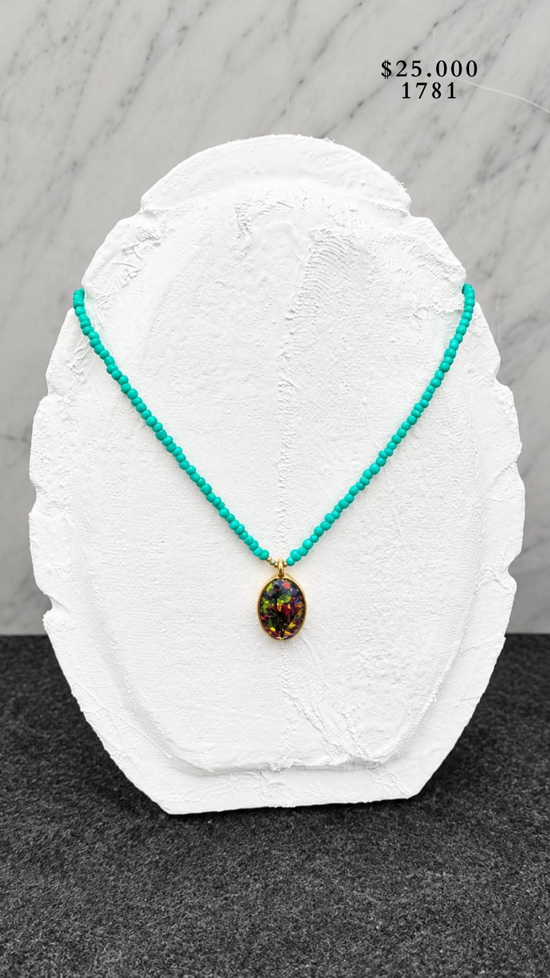 Collar Ad Color Aguamarina
