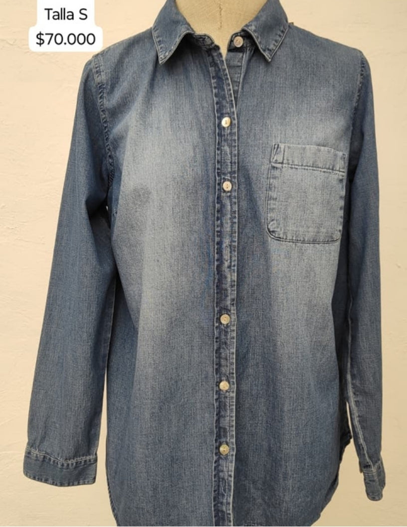 Camisa J.Jill Denim Color Azul Oscuro