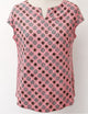 Blusa Na Color Rosado Circulos Verdes