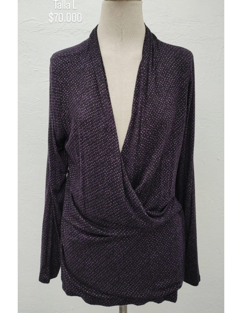 Blusa Banana Republic Color Puntos Morado