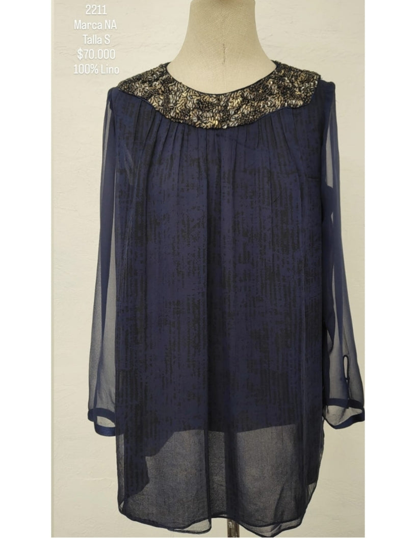 Blusa Rohit Gåndy Color Azul