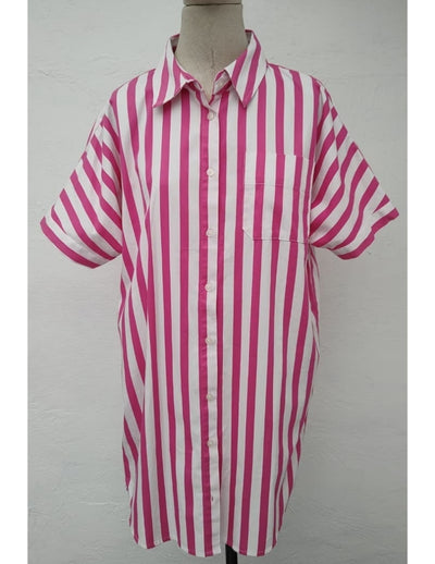 Vestido A New Day Color Rosado Rayas
