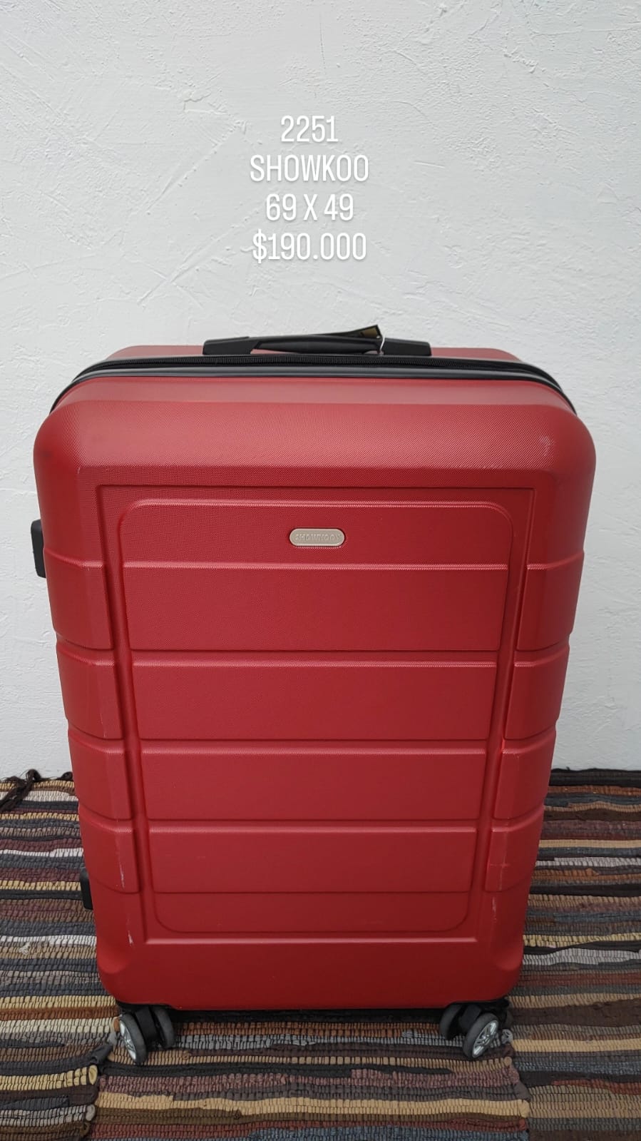 Maleta Viaje Showkoo Color Rojo