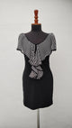 Vestido Corto Temt Color Negro Y Blanco