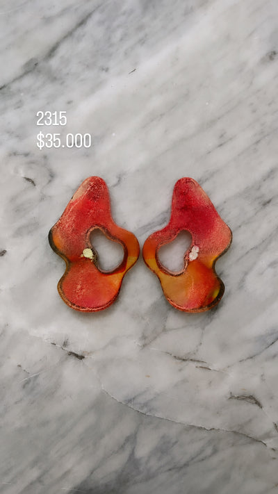 Aretes Amaria Donneys Color Rojo
