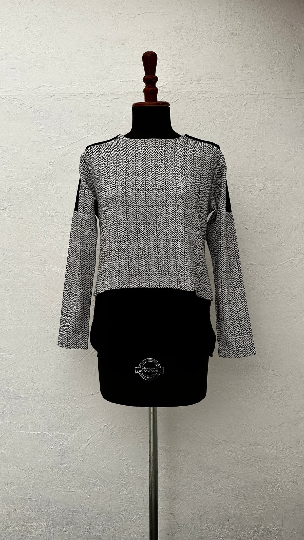 Blusa Caroline Morgan Color Blanco Y Negro