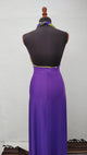 Vestido Corto Sin Marca Color Morado Y Verde Limon