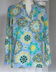 Blusa Crown & Ivy Color Azul Estampado Tropical
