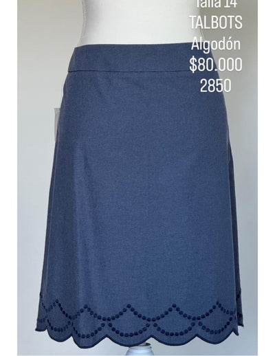 Falda Talbots Color Azul