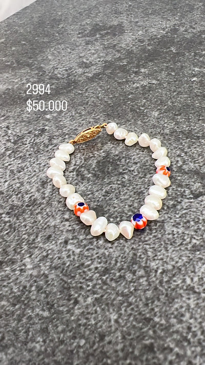 Pulsera N/A Color Perla/Oro