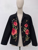 Chaqueta Alex Kim Color Negro Bordado Flores