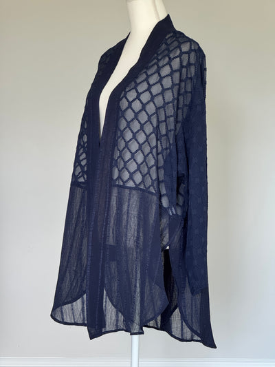 Kimono En Creme Color Azul