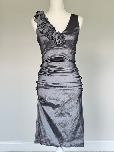 Vestido Betsy Adam Color Gris Plata