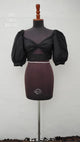 Crop Top Na Color Negro