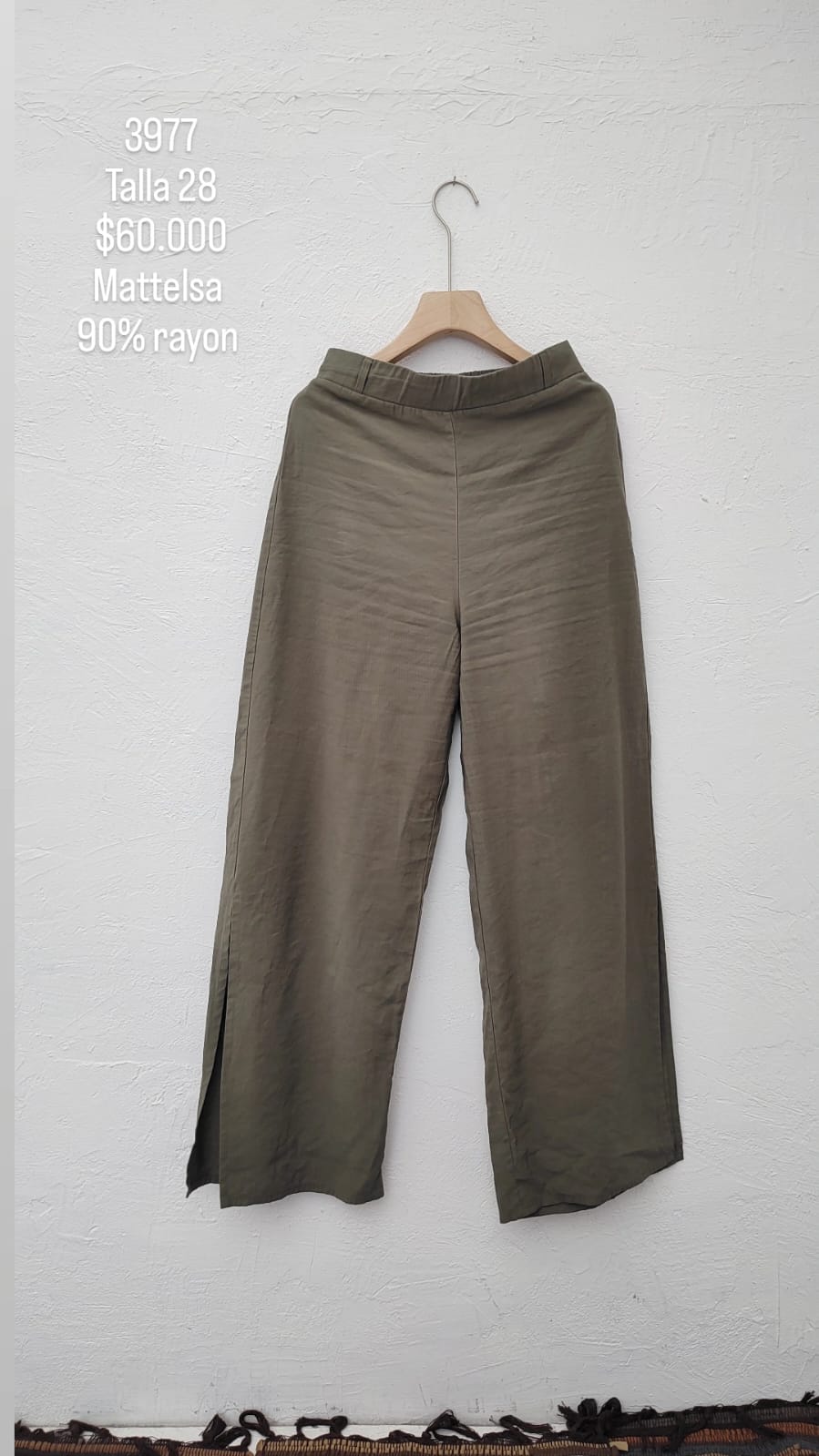 Pantalon Mattelsa Color Verde