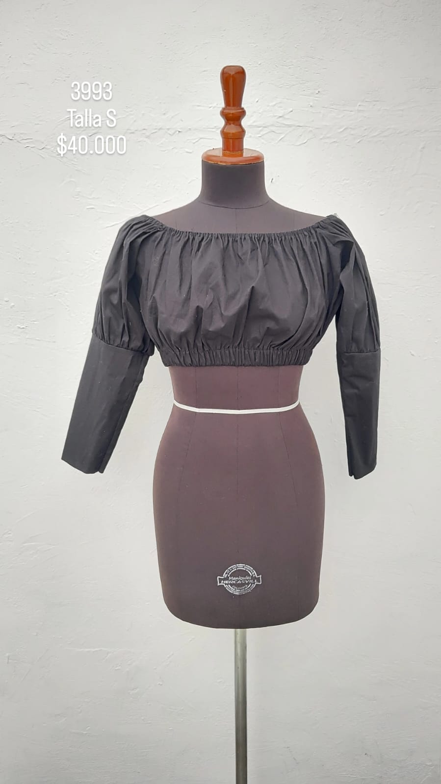 Crop Top Na Color Negro